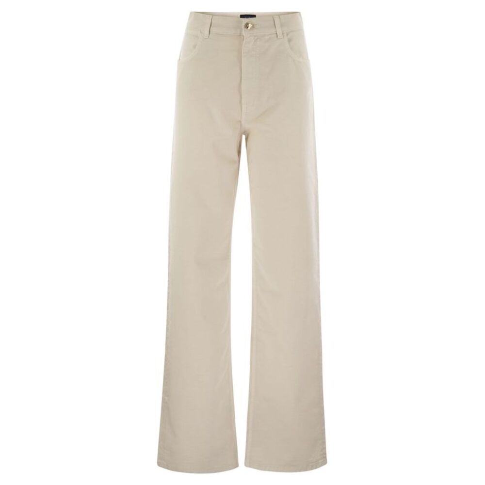 Fay Women 5-Pocket Trousers In Stretch Cotton Drill